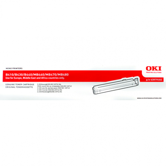 Oki B410/430/440 Black Original Toner Cartridge (43979102) 